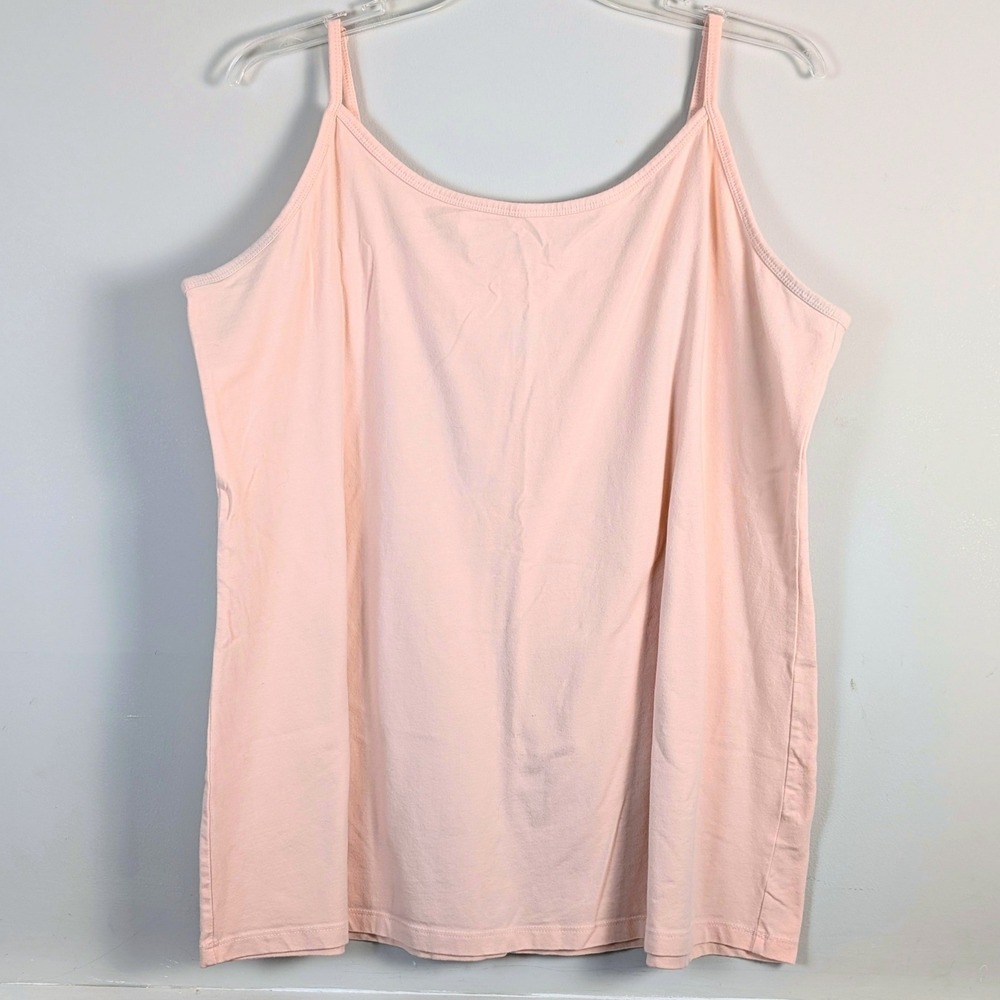 Torrid Womens Rose Pink Tank Top Cami Cotton Spandex Adjustable Strap Plus  4X